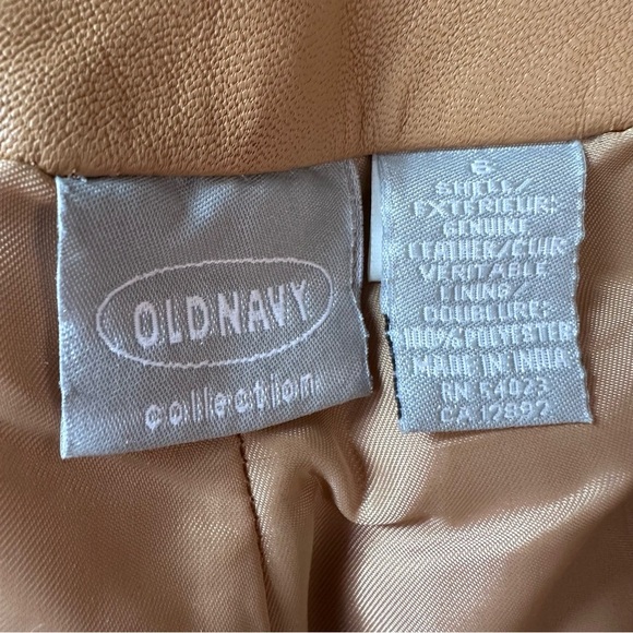 Old Navy Vintage Y2K Tan Leather Pants Size 6 - Picture 8 of 11